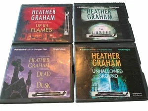 Audio Books CD Lot of 4 Heather Graham Mystery Crime Novels Unabridged READ - Foto 1 di 14