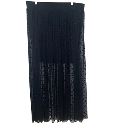 Falda Larga Negra Tórrida 2X Encaje Pull On Medio Forrada Boho Capricho Gótico Bruja Playa Foto 1 de 4