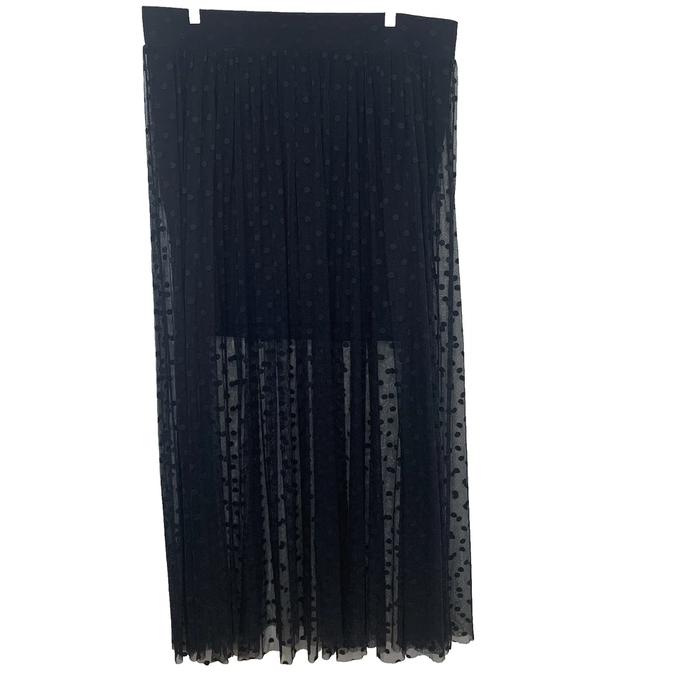 Falda Larga Negra Tórrida 2X Encaje Pull On Medio Forrada Boho Capricho Gótico Bruja Playa Foto 1 de 4