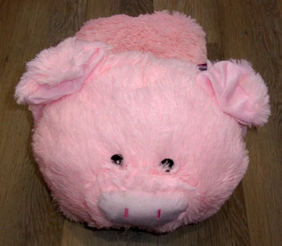 Brand New With Tags Happy Feet Pink Piggy Foot Warmer Cute Fluffy Pig Slipper - Image 1 of 4