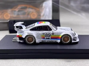 Star 1:64 Blanco #89 RWB 930 964 GT Carreras Deportes Diecast Metal Coche Modelo - Imagen 1 de 13