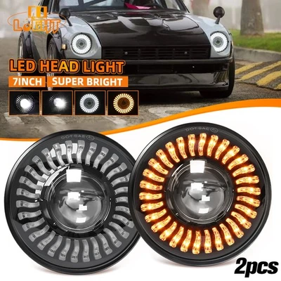 Faros de arranque LED redondos DRL para Datsun 280ZX 240Z 260Z 2X 7" DOT aprobados Foto 1 de 4