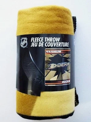 Manta de lana suave Anaheim Ducks estilo hielo roto nueva con licencia de la NHL Foto 1 de 4