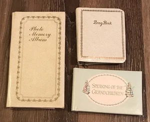 Lot Of 3 Vintage Grandma’s Brag Books Small Portable Photo Albums Used Loose - Picture 1 of 15