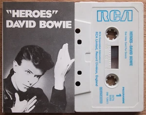 DAVID BOWIE - HEROES (RCA INTK5066) 1981 UK CASSETTE TAPE REISSUE BLUE TEXT - Picture 1 of 4