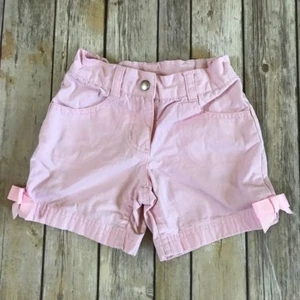 Girl's Gymboree Outlet Flower Garden Pink Bow Cuff Bermuda Shorts Size 3 - Picture 1 of 6