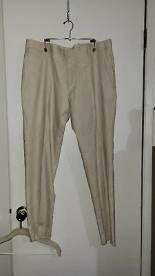 INC International Concepts Pants Actual Sz 36x29 Linen Blend Ivory Summer Casual Foto 1 de 4