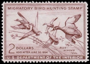 United States Hunting Permit Stamp Scott RW20 (1953) Mint NH VF, CV $90.00 C - Picture 1 of 1