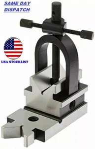 All angle Hardened Ground Steel V-block & clamp, Toolmakers' V-block & clamp-USA - Picture 1 of 7