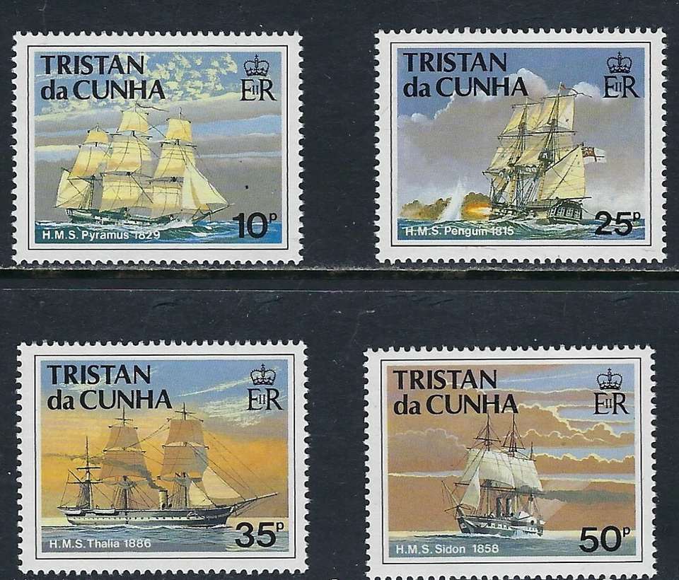Royal Navy Warships MNH Stamps from Tristan da Cunha  CV $14.50....13N...C-717-x - Image 1 of 1