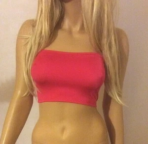 Cerise Pink Boob Tube Top Strapless Bandeau Party Club Dance Holiday Summer A85 - Picture 1 of 11