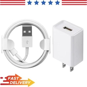 Fast Charger Wall Adapter USB Cable For iPhone 14 13 12 11 Pro Max XR iPad 8 Lot - Picture 1 of 14
