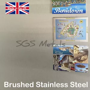 *SGS Brushed Stainless Steel Magnetic Notice Board A1 A2 A3 A4 or 600 x 1000mm - Picture 1 of 14