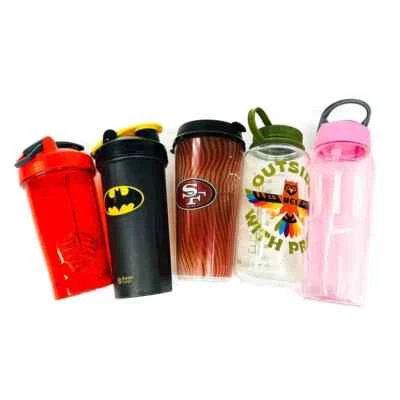 5 Pcs Assorted Water Bottles Outdoor Flasks, Nike Hypercharge Blender Batman SF - Image 1 of 4