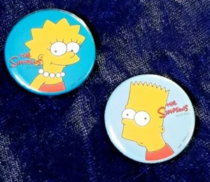 The Simpsons Bart und Lisa Simpson Pinback Buttons Pinback Button 1" D - Bild 1 von 6