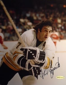 PHIL ESPOSITO   AUTOGRAPHED  8x10 UPPERDECK COA BOSTON BRUINS - Picture 1 of 2