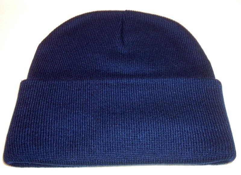 Sportsman 12" Knit Cuff Beanie Winter Hat Cap Fishing Hunting Navy Blue NEW - Image 1 of 1