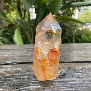 0,6 Pfund 4,3 Zoll Goldener Heilpunkt Quarz Kristall Turm Heilung Reiki Energie Geschenk C1 - Bild 1 von 12
