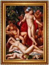 Ölbild Akt-Erotik, Nude, Nicolas Poussin Ölgemälde HANDGEMALT,50x70cm