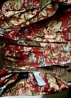 VINTAGE ~CHAPS RALPH LAUREN SUMMERTON / HOUNDSTOOTH 88X90  COMFORTER & Bed skirt - Image 1 of 4