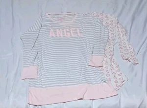 2 Victoria’s Secret VS Angel Camisa de Noche Rosa a Rayas Camisón Pequeño - Imagen 1 de 15