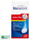 Steradent Active Plus Denture Cleaning - 136 Tablets - Recommended by Dentists
