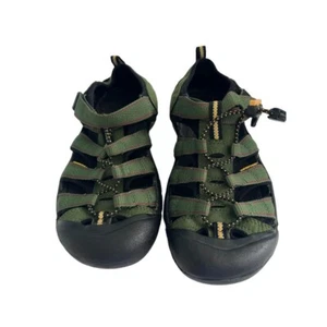 5 Kids Keen Newport H2 Green Toe Cap Sandals Hiking Water Shoes - Picture 1 of 12