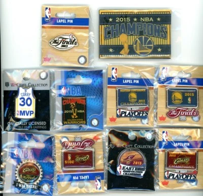Warriors 2015 NBA Finals Pin Choice 9 Pins Golden State Champions champs cavs A - Image 1 of 2