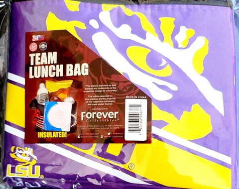 Fun 8" Louisiana State University LSU Fan Picnic Lunch Bag Cover