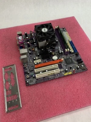 Placa madre ECS C510M-M AMD Athlon 64 x2 2 GHz 2 GB de RAM con escudo Foto 1 de 4