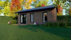 VÅSKÅRBØ- LOG CABIN/LODGE/GLAMPING. PRICE IS APPROX PER SQ.M. - FLAT ROOF OPTION - Picture 1 of 6