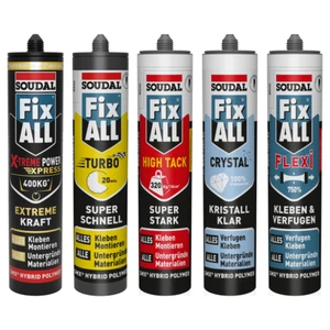 Soudal Fix All High Tack 420g Crystal universal kleber Montagekleber X-treme - Bild 1 von 1