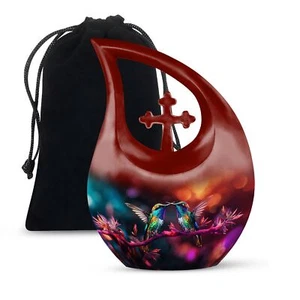 Humming Bird Large Cremation Urns Burial Urn Adult Female & Male 10 Inch - Picture 1 of 7
