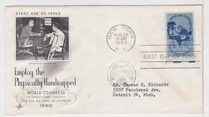 TurtlesTradingPost- Employ The Handicapped 1960 - #1155 FDC Artcraft - Picture 1 of 1