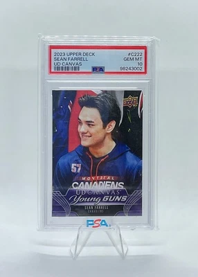 sean farrell UD Canvas Young Guns 2023 Upper Deck PSA 10 NM  - Image 1 of 2