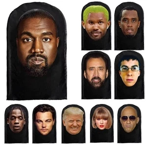 New 3D Printed Kanye Mask Drake Elastic Mesh Full Face Mask for Unisex Cosplay - Picture 1 of 23