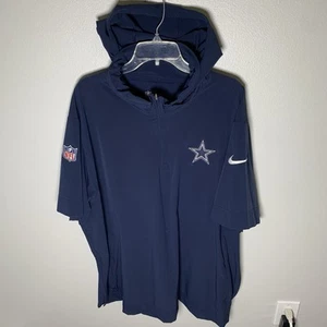 Nike Dallas Cowboys Team Issued Player Worn Short Sleeve Pullover Hood Mens 3XL - Picture 1 of 16
