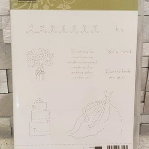 Stampin Up Stamp Set Blissful Bride Bridal Stamps Crafting Supplies Wedding - Picture 1 of 2