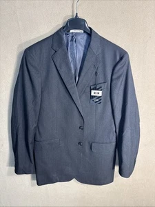 NEW@ JOSEPH ABBOUD 42R Extra Slim Charcoal Dark Gray Herringbone Tollegno USA - Picture 1 of 18