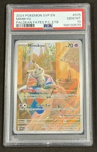 Pokemon Center ETB Black Star Promo 075 Mimikyu PSA 10 2024 SVP EN SV Fast Ship - Picture 1 of 2