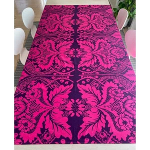 Vintage Marimekko Stoff Tischdecke, Rosa Barock Blumenmuster, Finnisches Design - Bild 1 von 9