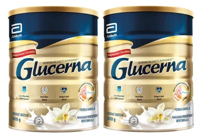 2 latas Glucerna Triple Care 800 g leche en polvo para diabéticos sabor vainilla-DHL EXPRES Foto 1 de 4
