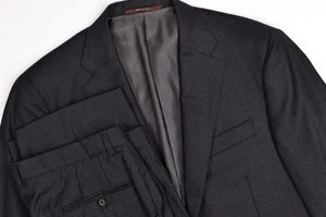 Hickey Freeman Loro Piana 150s Solid Charcoal Beacon Suit 42R Pants 36x29 - Picture 1 of 20