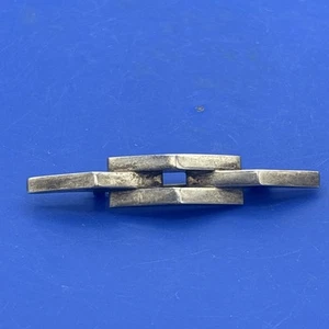 Vtg Sterling Silver 925 Pin Brooch Modernist Geometric Bricks Triangles MCM - Picture 1 of 9