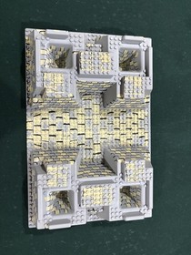 Lego Dragon Fortress 7419 Baseplate Raised 32 x 48 x 6 4 Corner Pits Rock Path