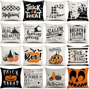 Living Room Cushion Cover Throw Pillow Cover Halloween Decoration Pillow Case - Picture 1 of 27