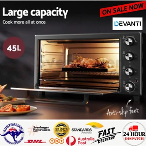 Devanti Electric Convection Oven Bake Benchtop Rotisserie Grill 45L Portable NEW - Picture 1 of 7