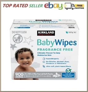 Kirkland Signature Baby Wipes Fragrance Free, 900-count - Picture 1 of 2