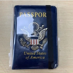 Wallet Holder Slim Leather Travel Passport RFID Blocking ID Card Case Cover US - Picture 1 of 3