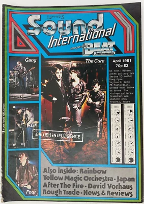 Sound International Magazine Apr 1981 The Cure-Gang of Four-Rainbow-Yellow Magic - Image 1 of 3
